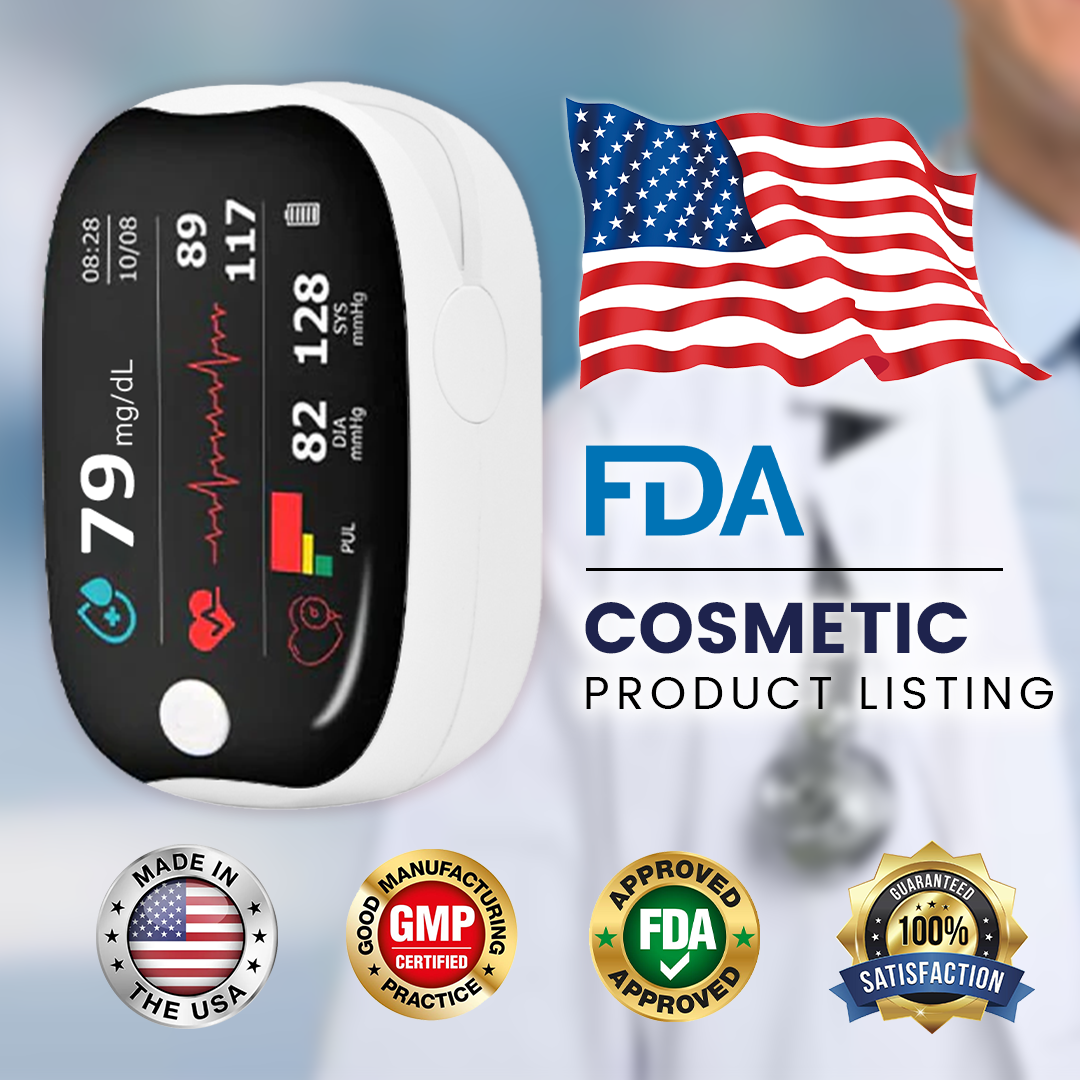 [Official Store]Bikenda® GlucoSense Laser Blood Glucose Monitoring Device ✅for Blood Sugar, Blood Oxygen Saturation, and Blood Pressure Measurement👍🏻 99.9% Accuracy