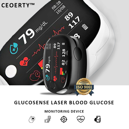 [Official Store] Ceoerty™ GlucoSense Laser Blood Glucose Monitoring Device ✅for Blood Sugar, Blood Oxygen Saturation, and Blood Pressure Measurement👍🏻 99.9% Accuracy